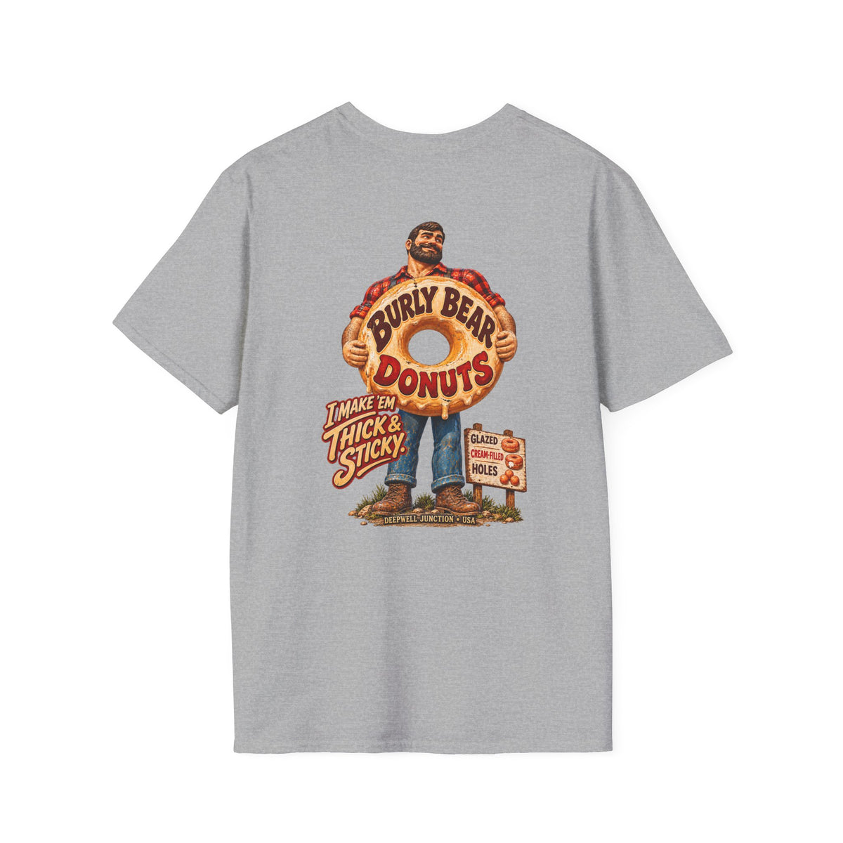 Burly Bear Glaze Master Crew Tee - Front & Back